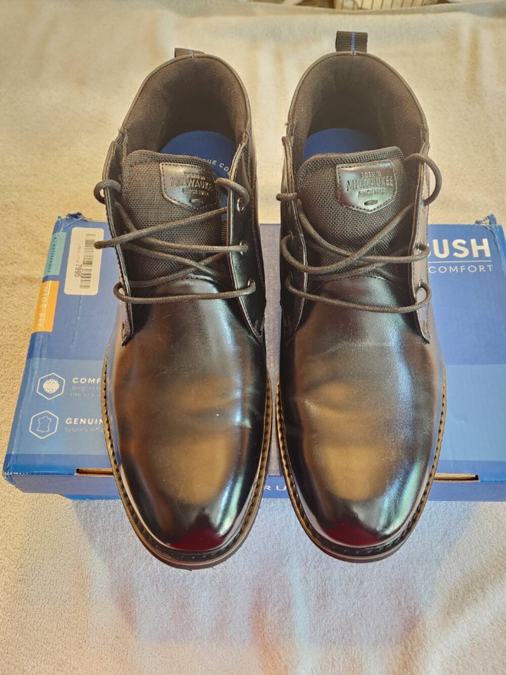 Nunn Bush Denali Waterproof Leather Chukka Black Men's US 12 Wide
